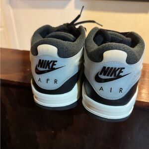 Jordan Black and Cream Athletic Shoes